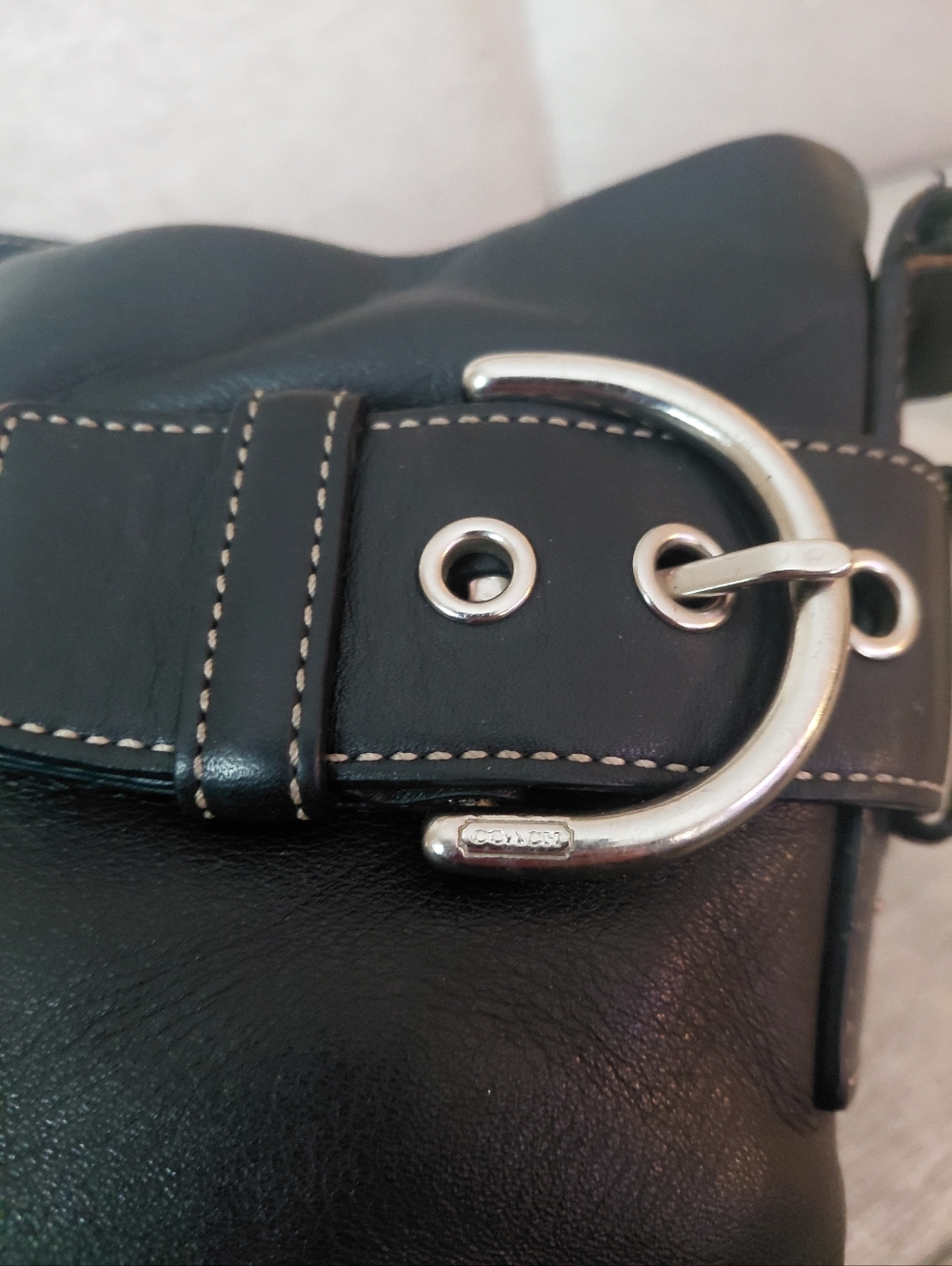 Coach Soho Black Leather Shoulders ,Crossbody Bag - Picture 6 of 11